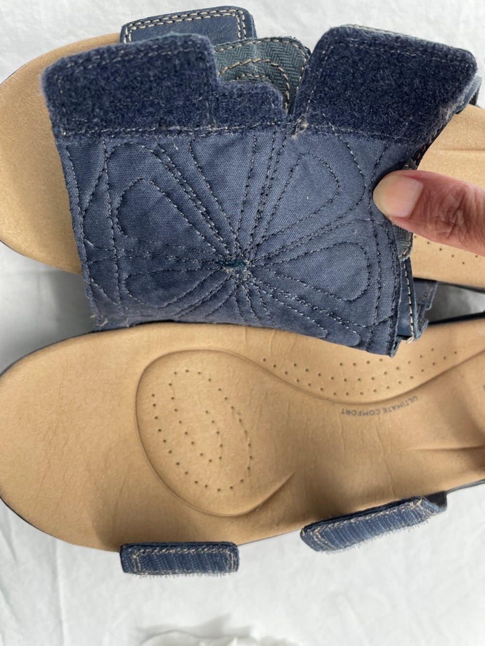 NEW! Clarks Merliah Belle Leather Wedge Sandals. 10M. - Picture 7 of 15